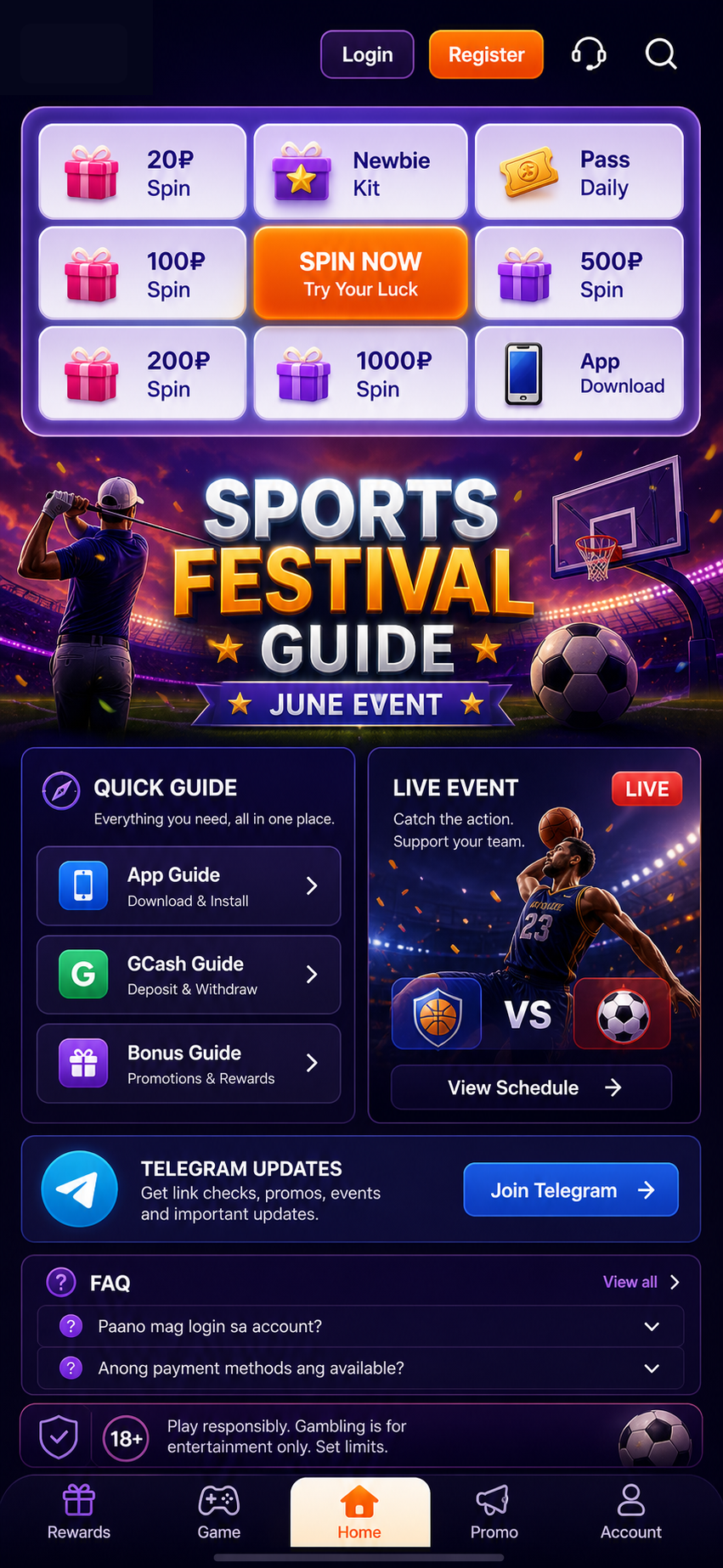 HappyBingo sports festival mobile guide